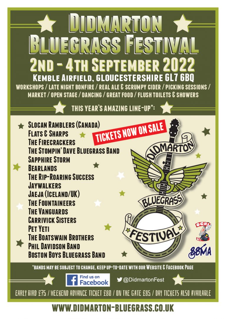 Didmarton 2022 Line-up! - Didmarton Bluegrass Festival